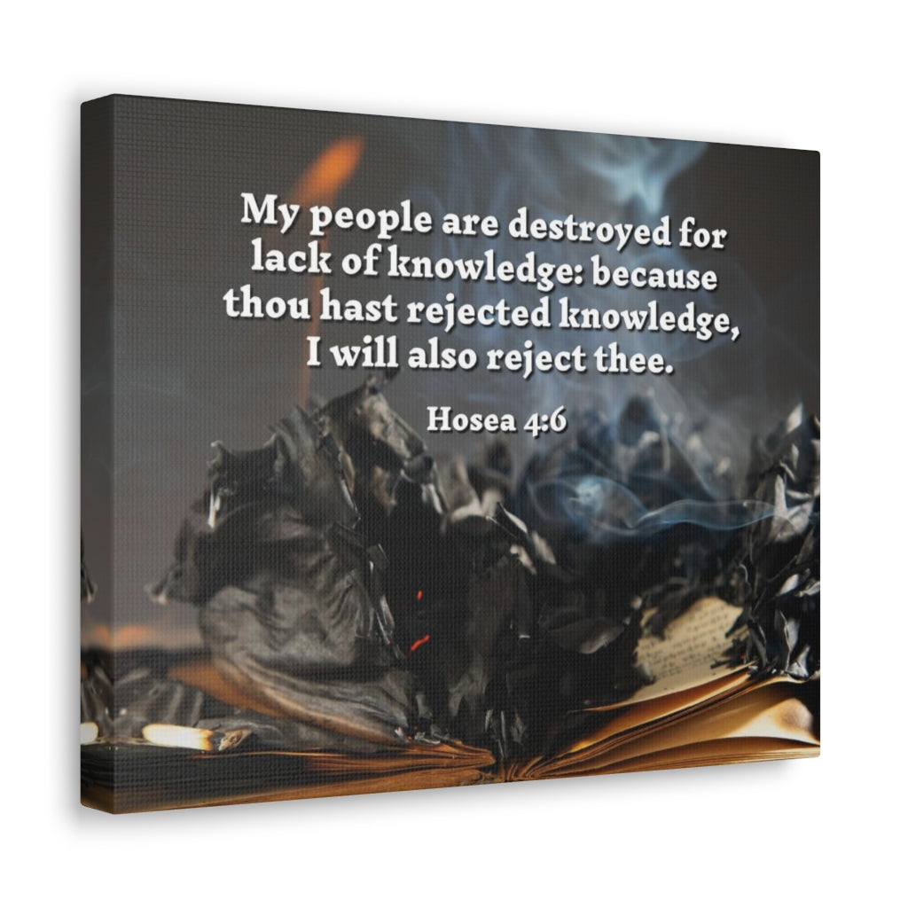 Scripture Walls My People Hosea 4:6 Bible Verse Canvas Christian Wall Art Ready to Hang Unframed-Express Your Love Gifts