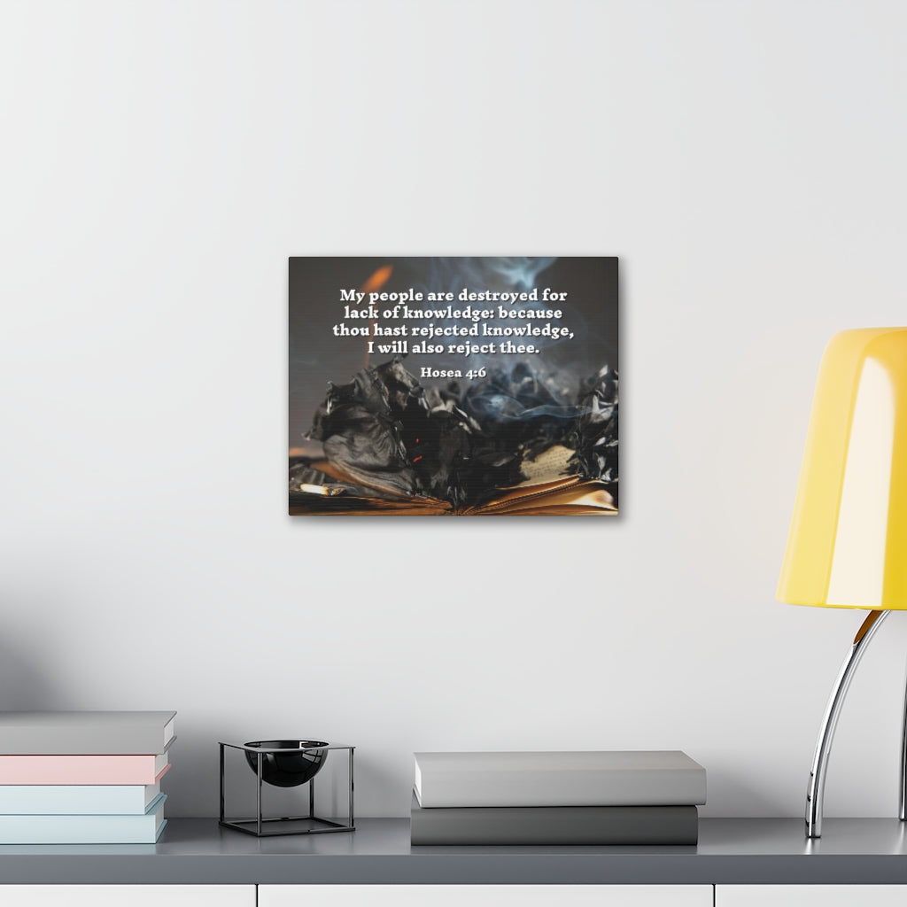 Scripture Walls My People Hosea 4:6 Bible Verse Canvas Christian Wall Art Ready to Hang Unframed-Express Your Love Gifts