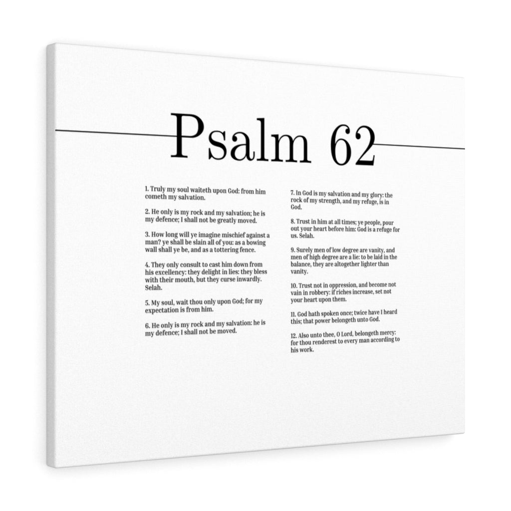 My Soul Waiteth Upon God Psalm 62 Bible Verse Canvas Christian Wall Art Ready to Hang Unframed-Express Your Love Gifts