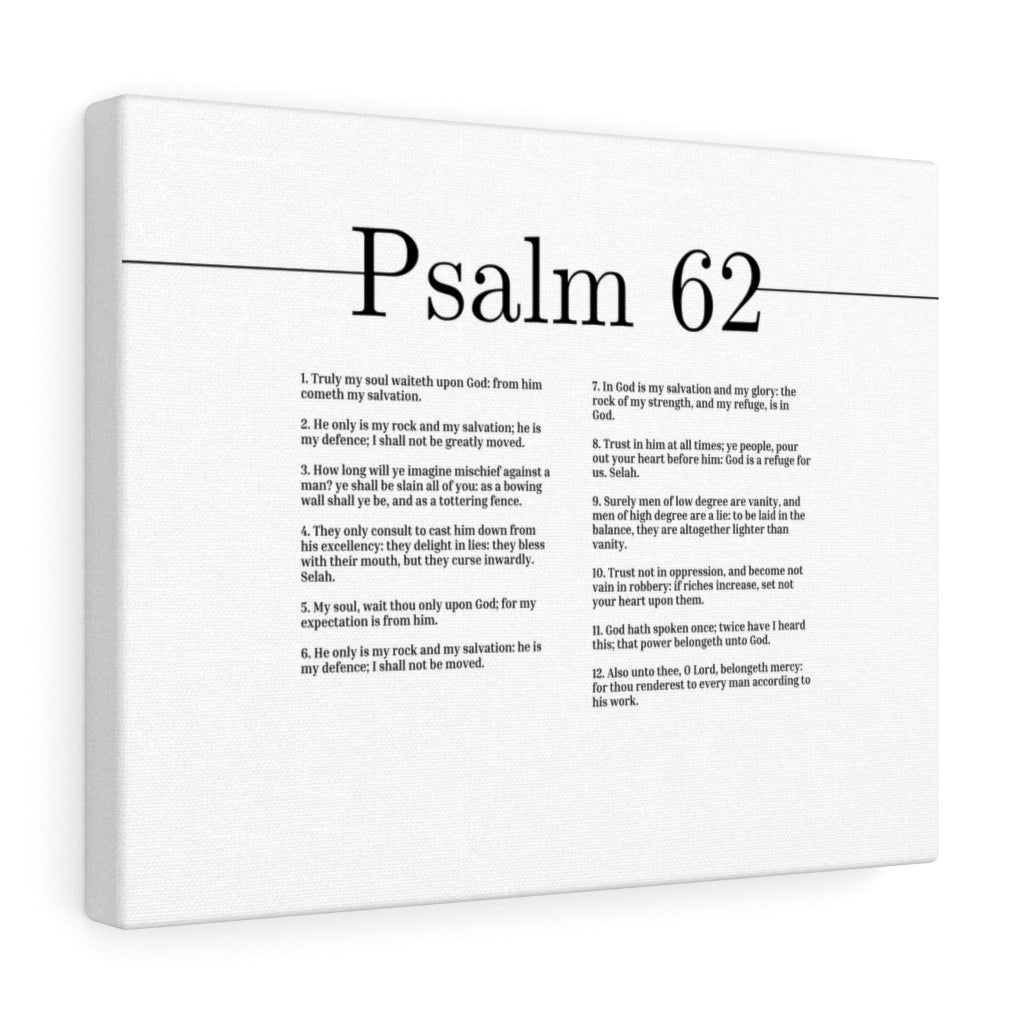 My Soul Waiteth Upon God Psalm 62 Bible Verse Canvas Christian Wall Art Ready to Hang Unframed-Express Your Love Gifts