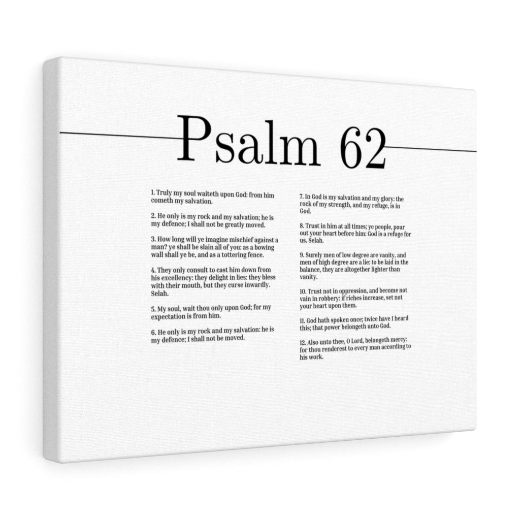 My Soul Waiteth Upon God Psalm 62 Bible Verse Canvas Christian Wall Art Ready to Hang Unframed-Express Your Love Gifts