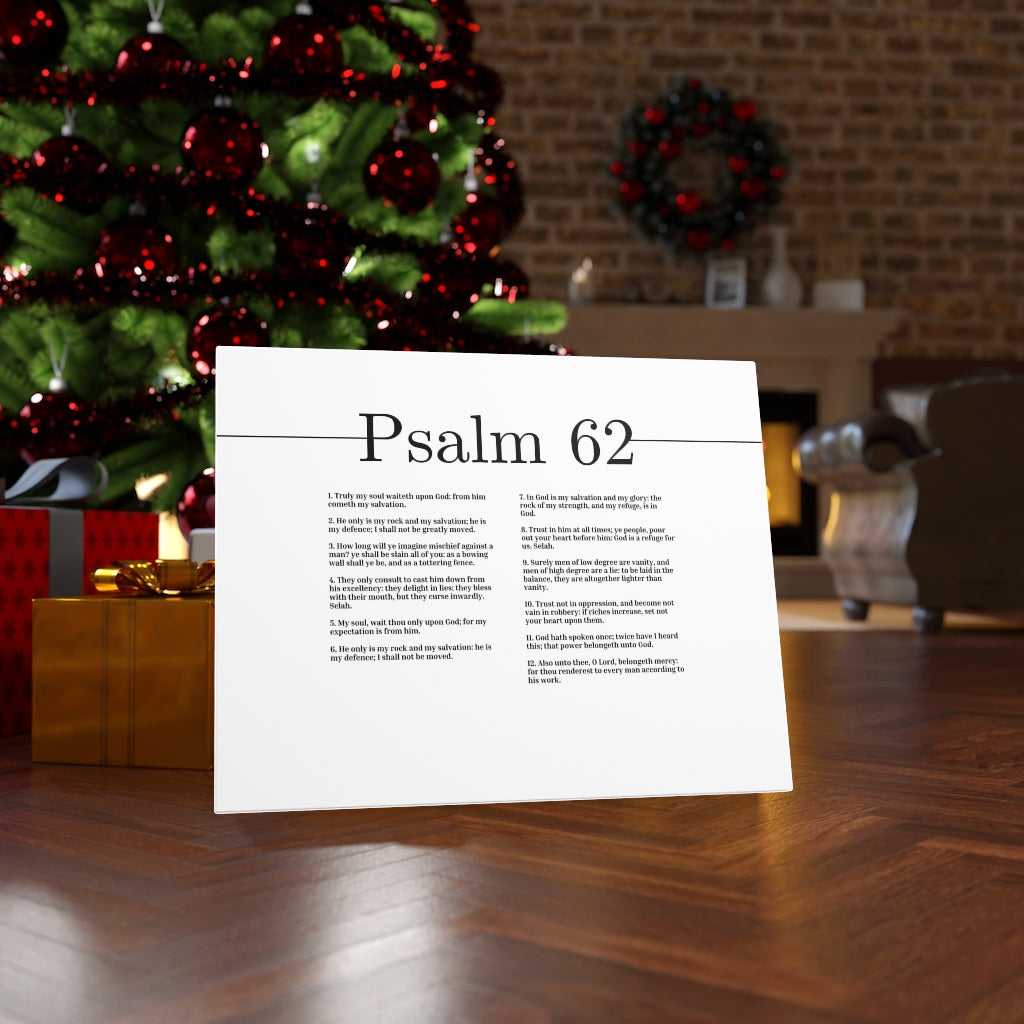 My Soul Waiteth Upon God Psalm 62 Bible Verse Canvas Christian Wall Art Ready to Hang Unframed-Express Your Love Gifts