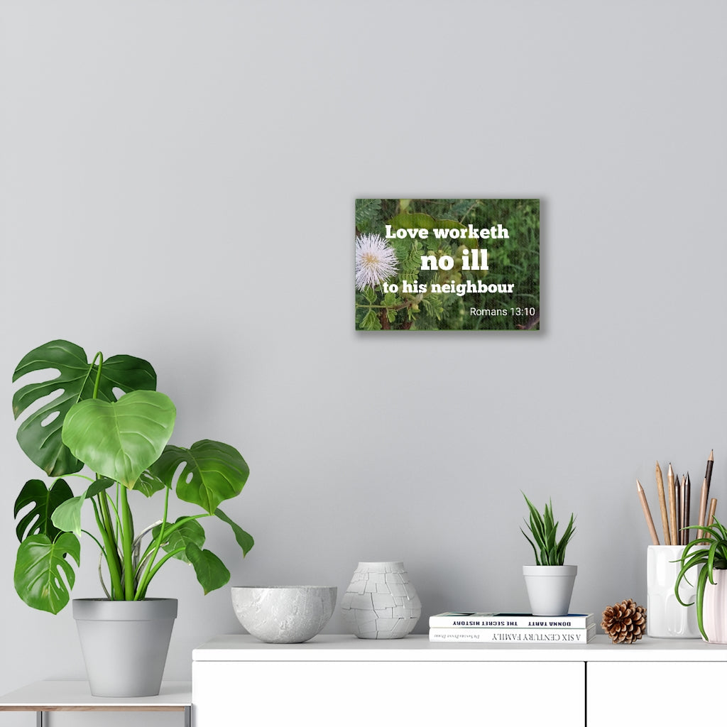 Neighbor Romans 13:10 Bible Verse Canvas Christian Wall Art Ready to Hang Unframed-Express Your Love Gifts