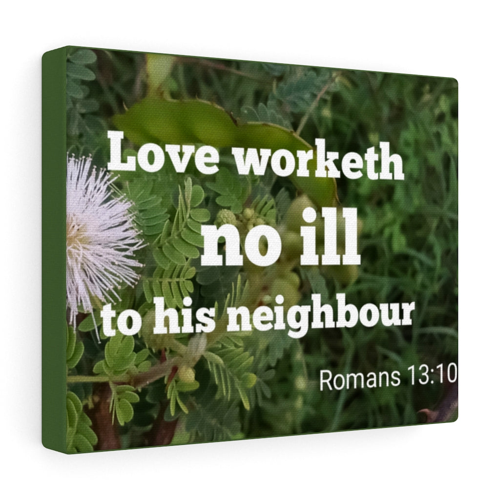 Neighbor Romans 13:10 Bible Verse Canvas Christian Wall Art Ready to Hang Unframed-Express Your Love Gifts