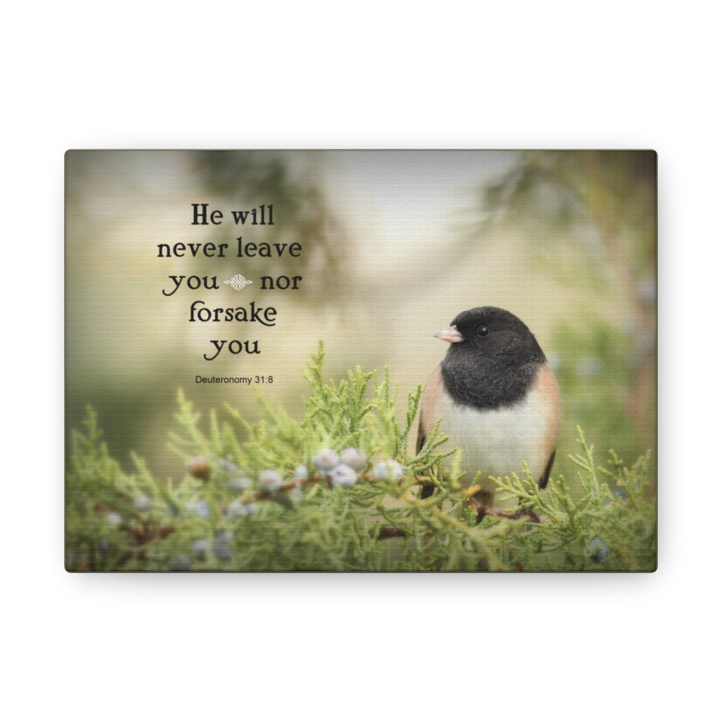 Never Forsake Deuteronomy 31:8 Bible Verse Canvas Christian Wall Art Ready to Hang Unframed-Express Your Love Gifts