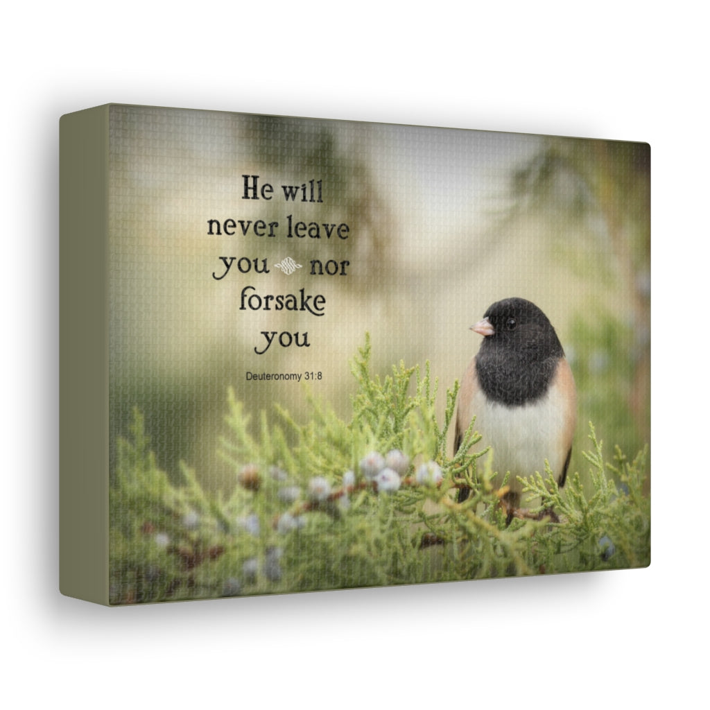 Never Forsake Deuteronomy 31:8 Bible Verse Canvas Christian Wall Art Ready to Hang Unframed-Express Your Love Gifts