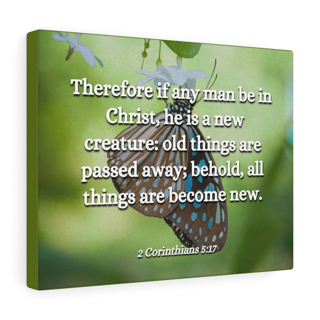 New Creature 2 Corinthians 5:17 Bible Verse Canvas Christian Wall Art Ready to Hang Unframed-Express Your Love Gifts