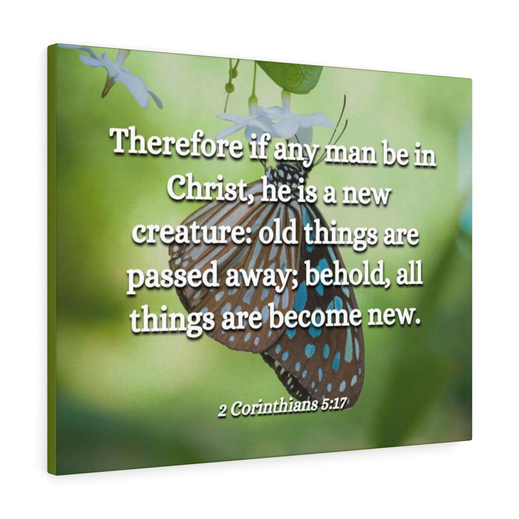 New Creature 2 Corinthians 5:17 Bible Verse Canvas Christian Wall Art Ready to Hang Unframed-Express Your Love Gifts