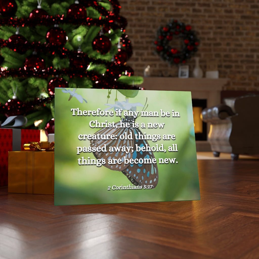 New Creature 2 Corinthians 5:17 Bible Verse Canvas Christian Wall Art Ready to Hang Unframed-Express Your Love Gifts