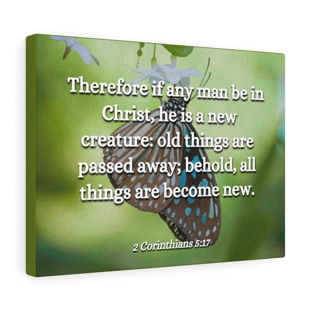 New Creature 2 Corinthians 5:17 Bible Verse Canvas Christian Wall Art Ready to Hang Unframed-Express Your Love Gifts