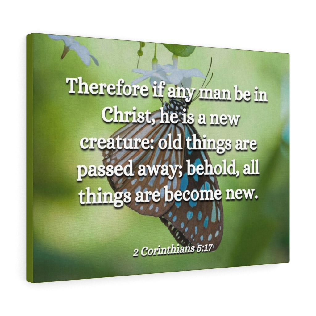 New Creature 2 Corinthians 5:17 Bible Verse Canvas Christian Wall Art Ready to Hang Unframed-Express Your Love Gifts
