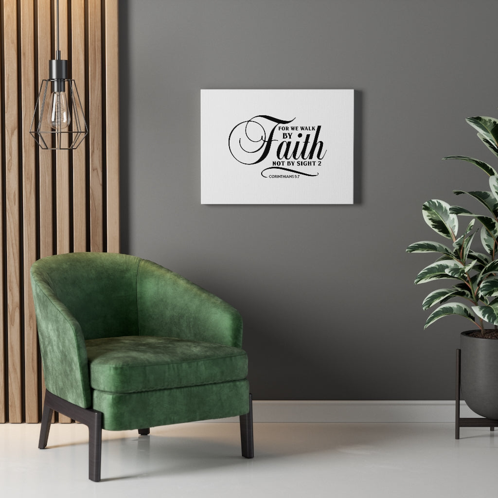Not By Sight Corinthians 5:7 Bible Verse Canvas Christian Wall Art Ready to Hang Unframed-Express Your Love Gifts