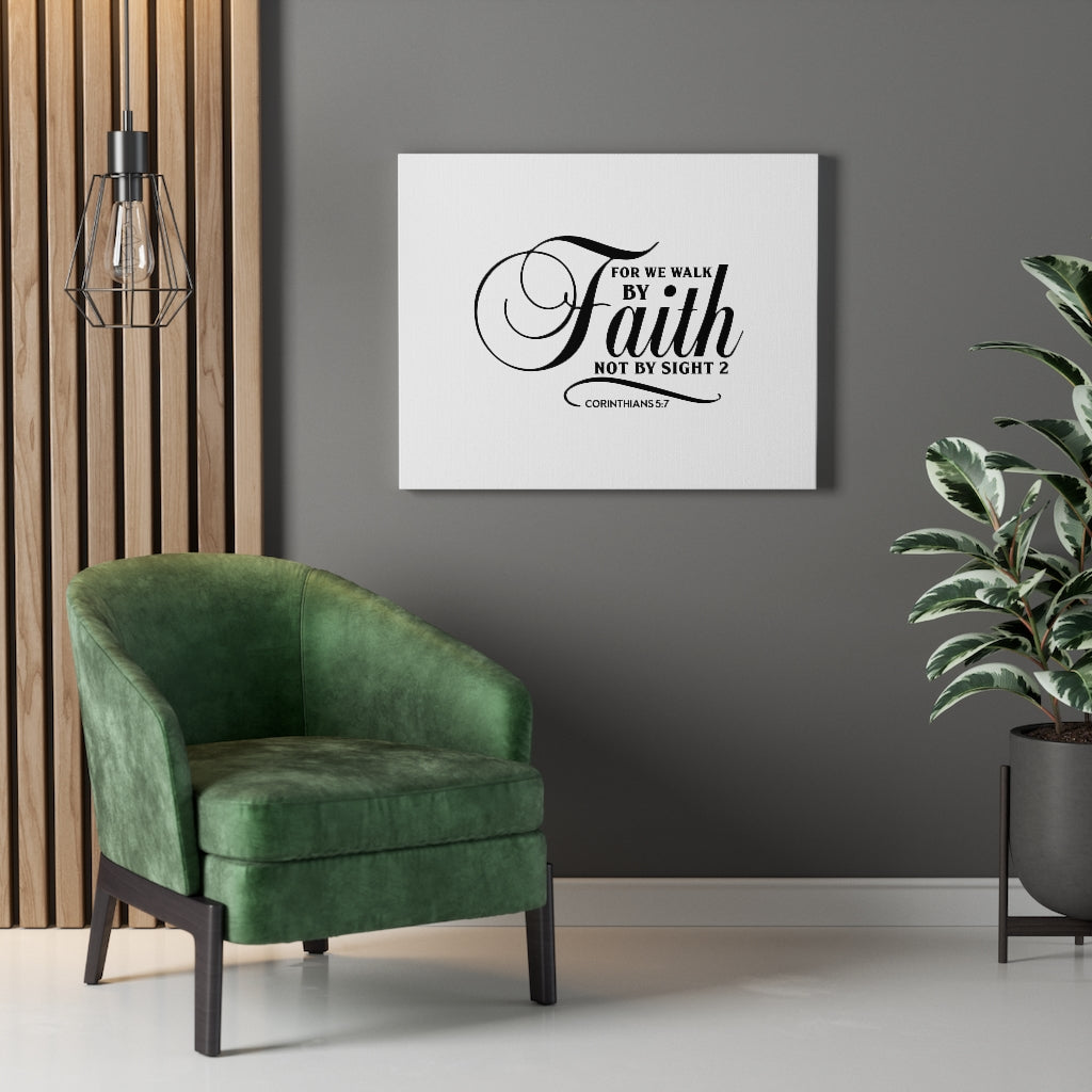 Not By Sight Corinthians 5:7 Bible Verse Canvas Christian Wall Art Ready to Hang Unframed-Express Your Love Gifts