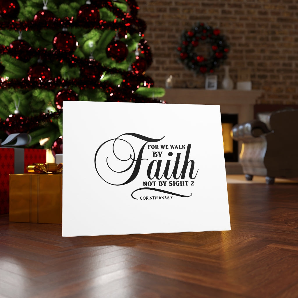 Not By Sight Corinthians 5:7 Bible Verse Canvas Christian Wall Art Ready to Hang Unframed-Express Your Love Gifts
