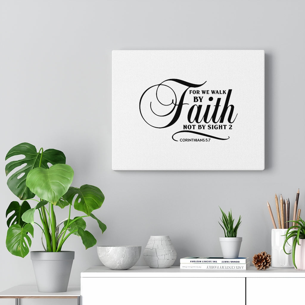 Not By Sight Corinthians 5:7 Bible Verse Canvas Christian Wall Art Ready to Hang Unframed-Express Your Love Gifts