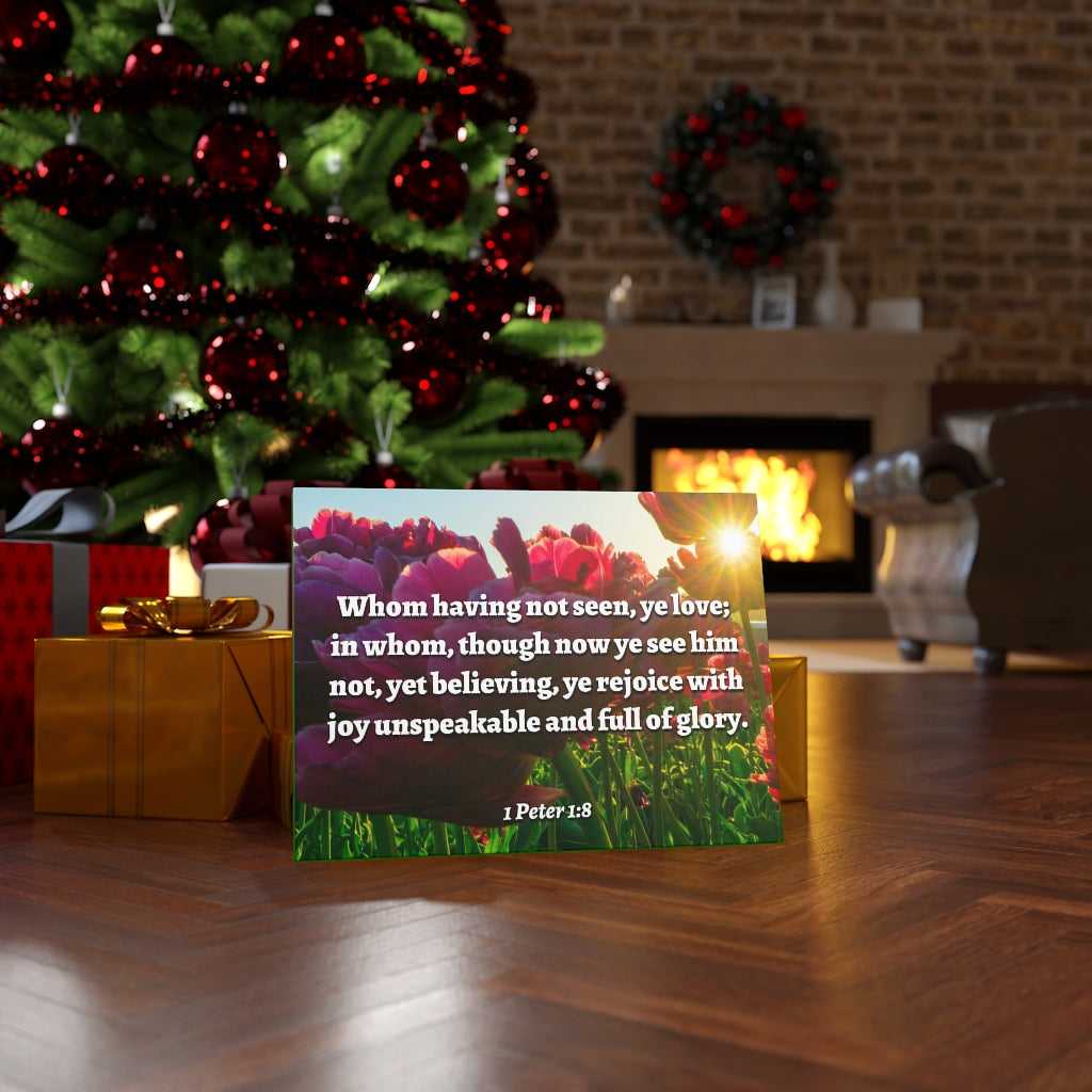Not Seen 1 Peter 1:8 Bible Verse Canvas Christian Wall Art Ready to Hang Unframed-Express Your Love Gifts