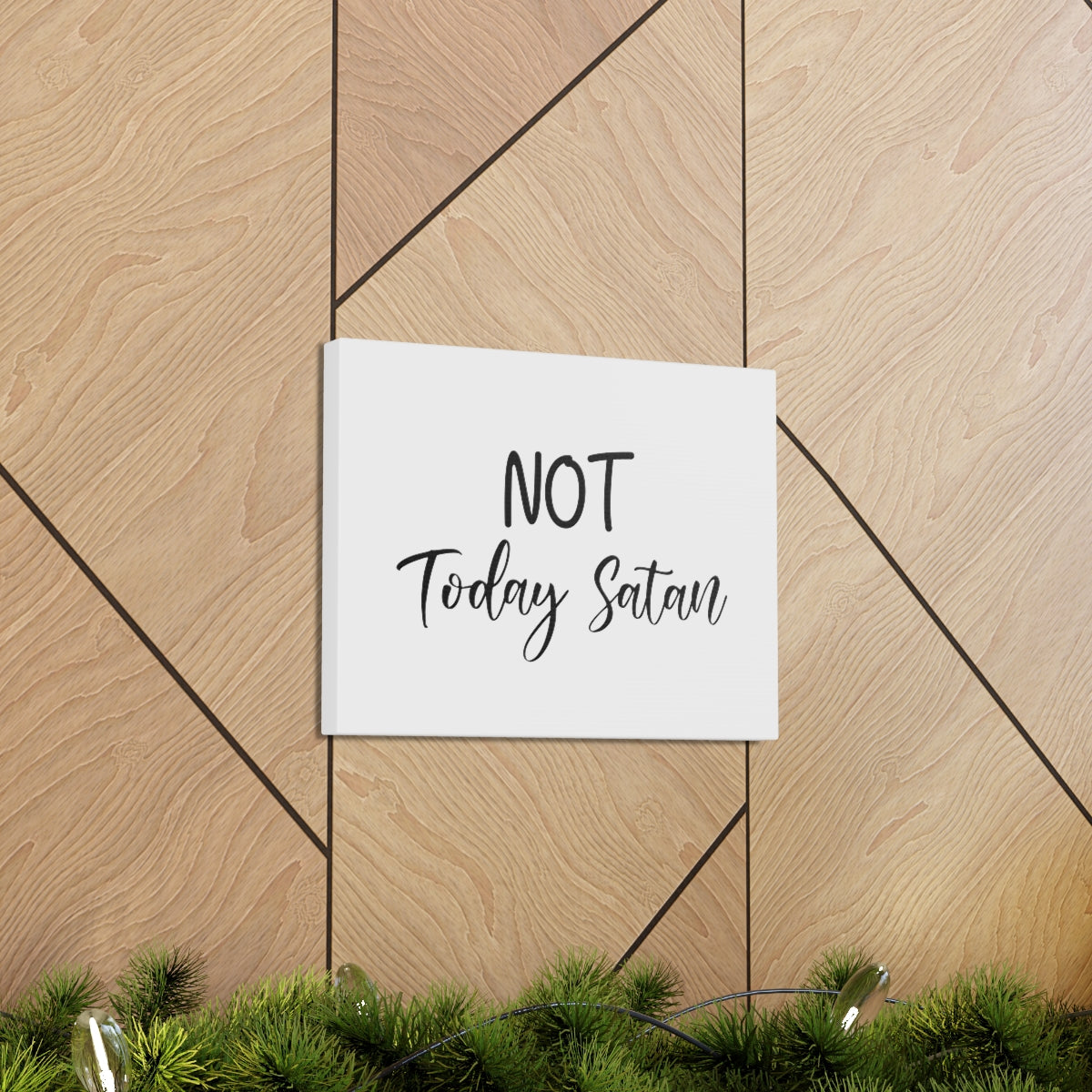 Scripture Walls Not Today Satan Matthew 4:10 Christian Wall Art Print Ready to Hang Unframed-Express Your Love Gifts