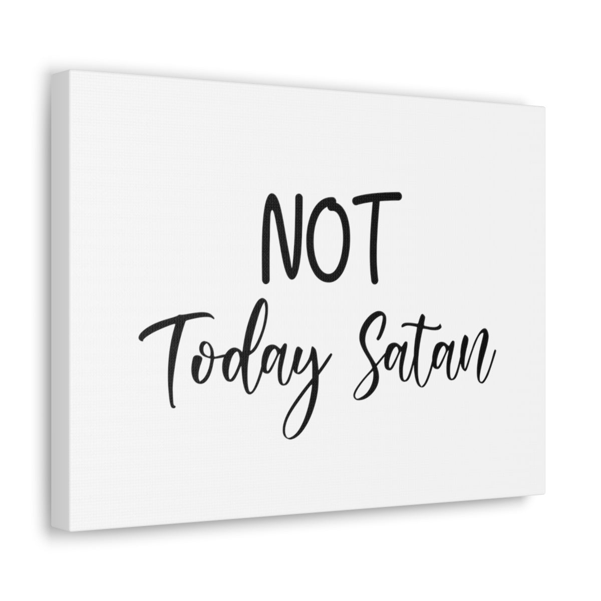 Scripture Walls Not Today Satan Matthew 4:10 Christian Wall Art Print Ready to Hang Unframed-Express Your Love Gifts