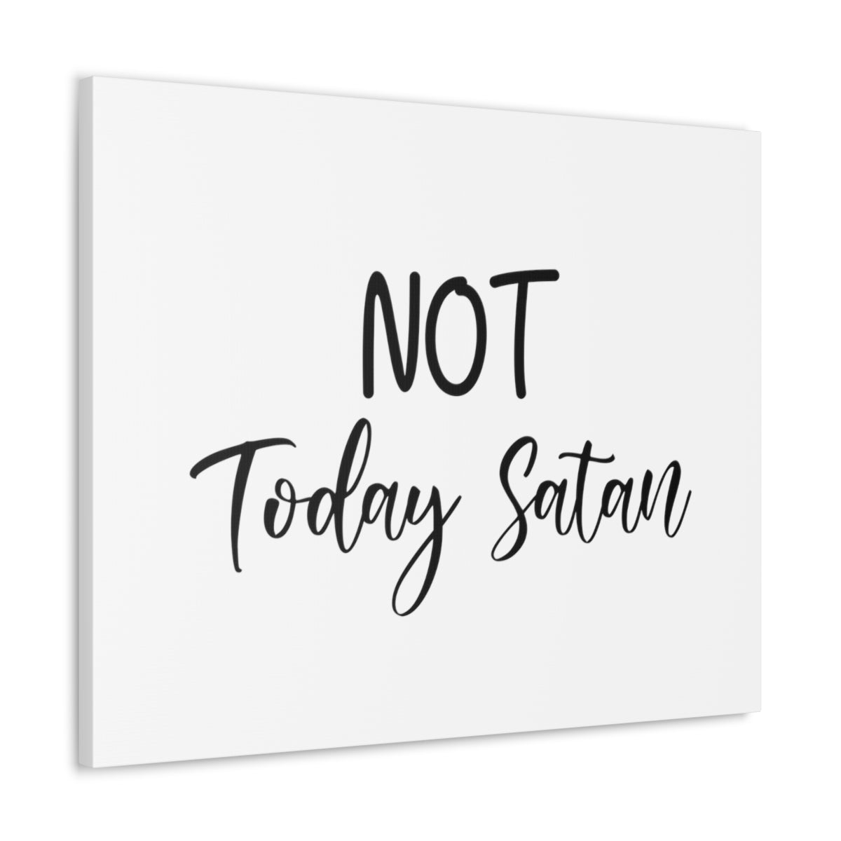 Scripture Walls Not Today Satan Matthew 4:10 Christian Wall Art Print Ready to Hang Unframed-Express Your Love Gifts