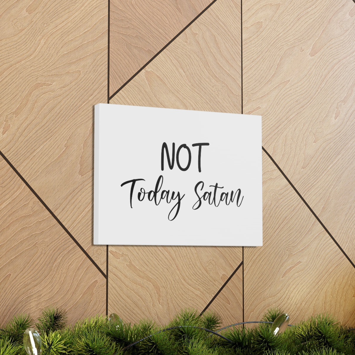 Scripture Walls Not Today Satan Matthew 4:10 Christian Wall Art Print Ready to Hang Unframed-Express Your Love Gifts