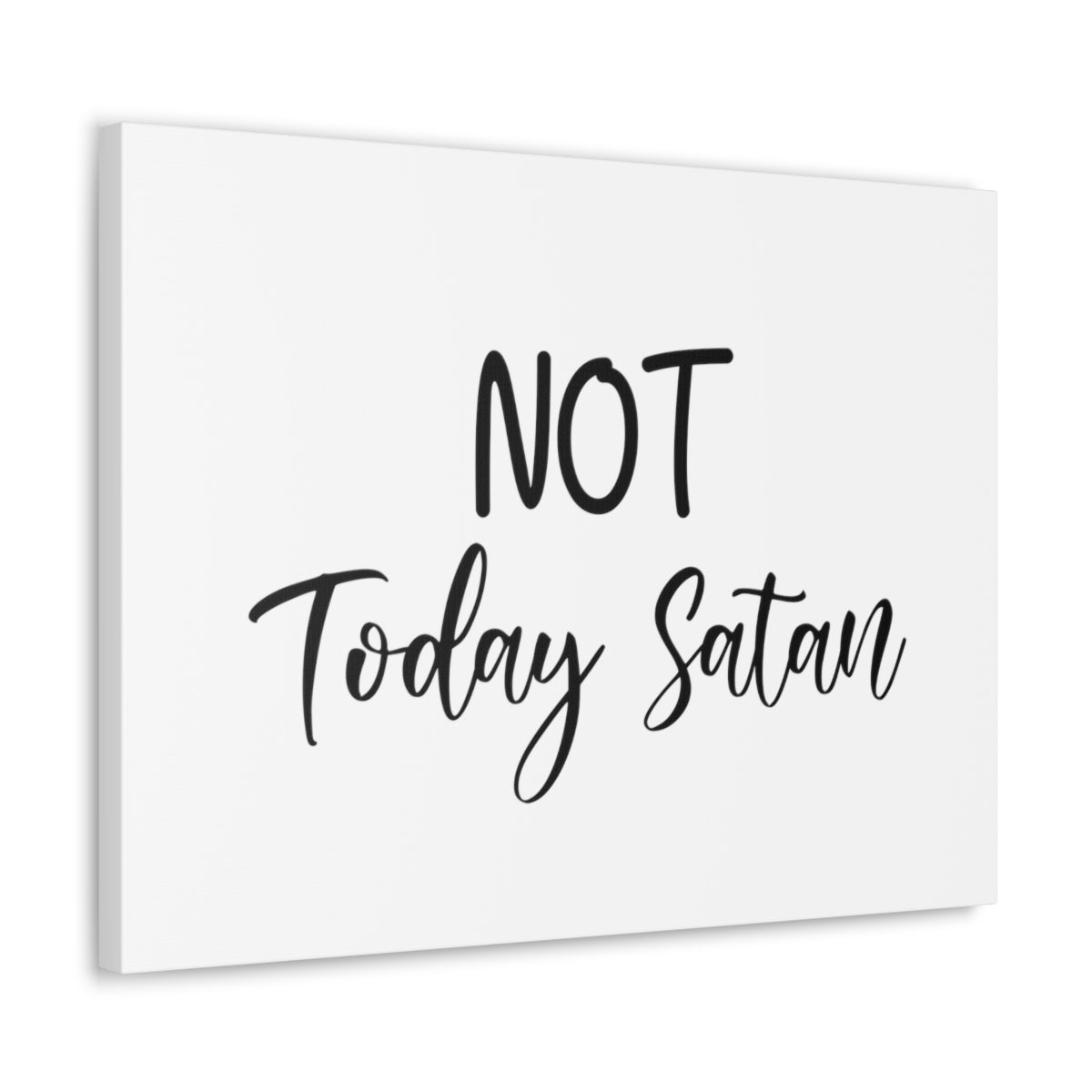 Scripture Walls Not Today Satan Matthew 4:10 Christian Wall Art Print Ready to Hang Unframed-Express Your Love Gifts