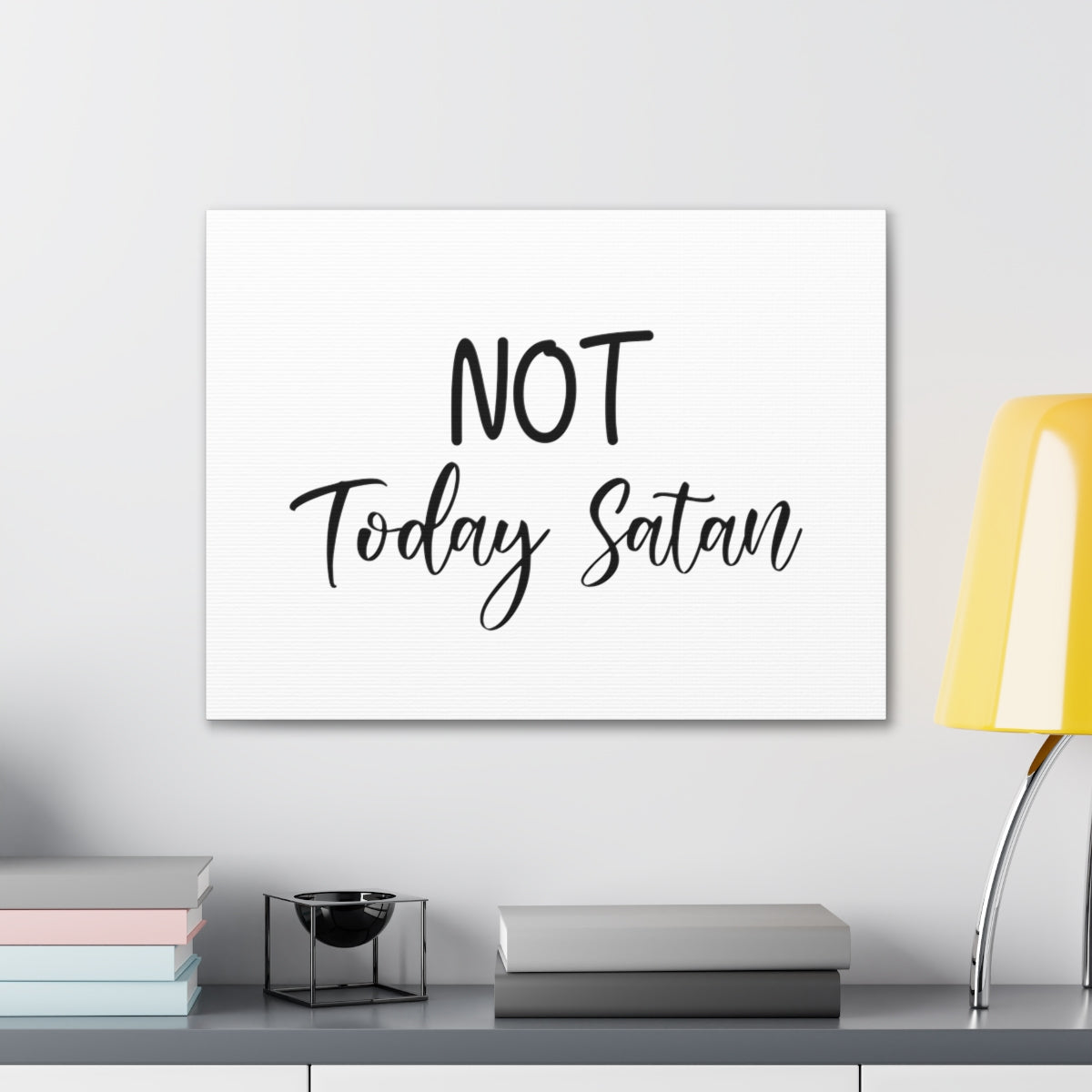 Scripture Walls Not Today Satan Matthew 4:10 Christian Wall Art Print Ready to Hang Unframed-Express Your Love Gifts