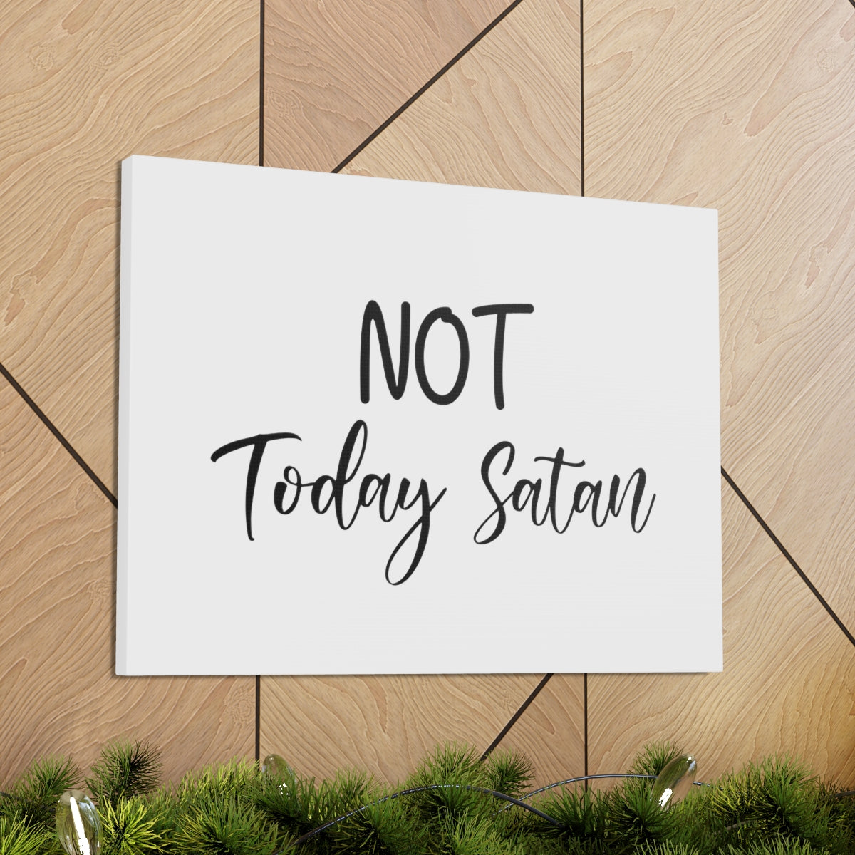 Scripture Walls Not Today Satan Matthew 4:10 Christian Wall Art Print Ready to Hang Unframed-Express Your Love Gifts