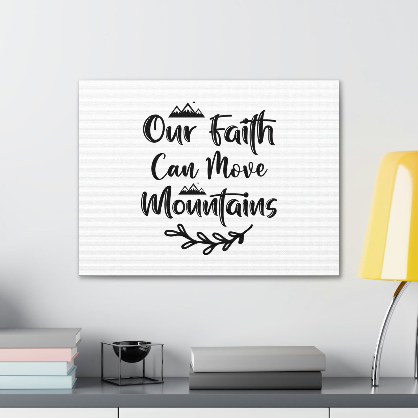 Our Faith Can Move Mountains Matthew 17:20 Christian Wall Art Bible Verse Print Ready to Hang Unframed-Express Your Love Gifts