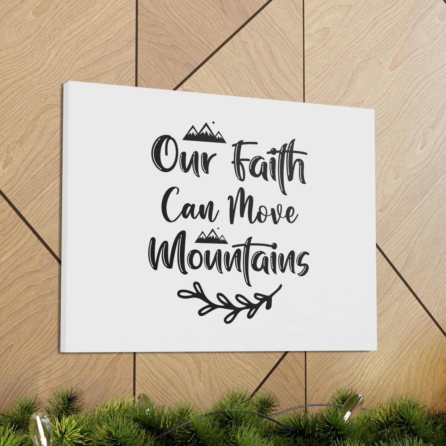 Our Faith Can Move Mountains Matthew 17:20 Christian Wall Art Bible Verse Print Ready to Hang Unframed-Express Your Love Gifts