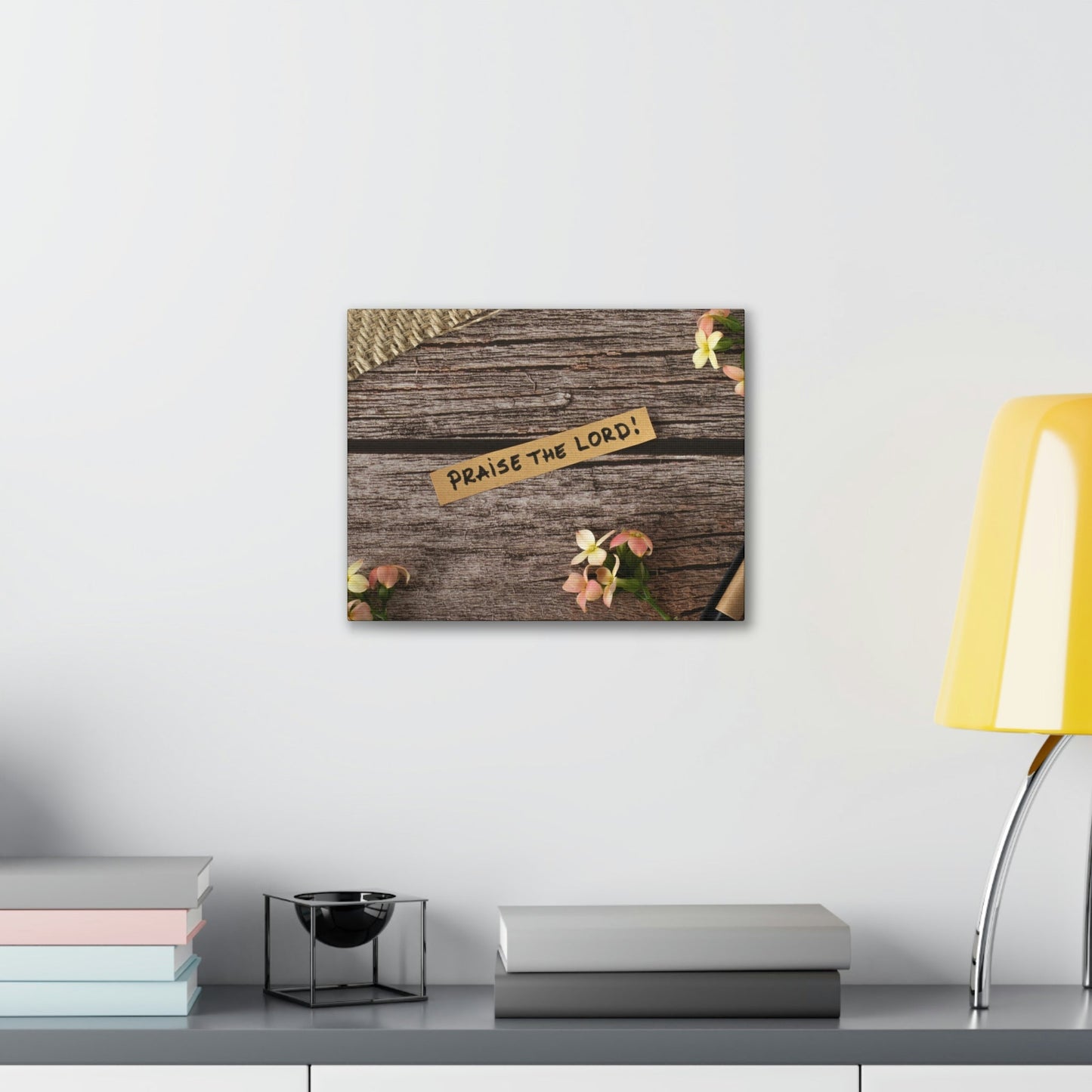 Praise The Lord Psalm 150:6 Wood Bible Verse Canvas Christian Wall Art Ready to Hang Unframed-Express Your Love Gifts