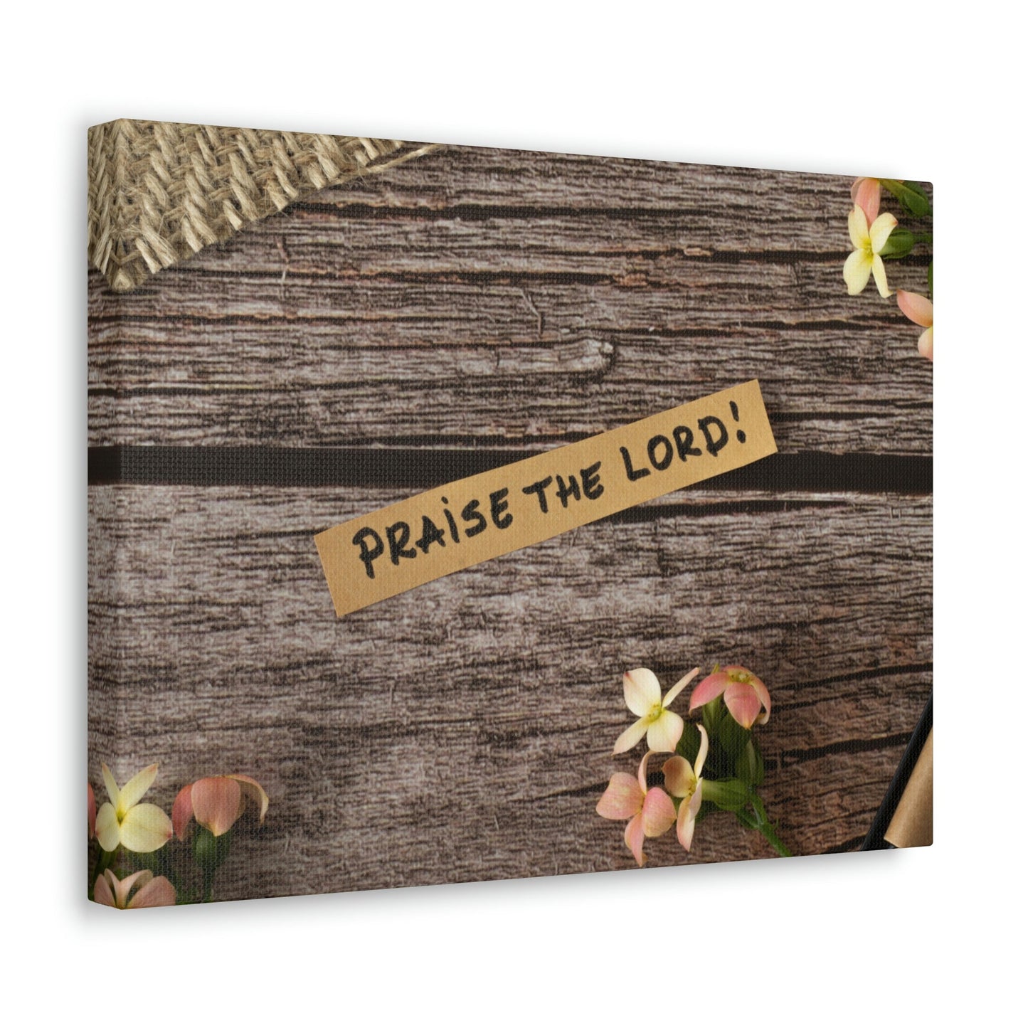 Praise The Lord Psalm 150:6 Wood Bible Verse Canvas Christian Wall Art Ready to Hang Unframed-Express Your Love Gifts