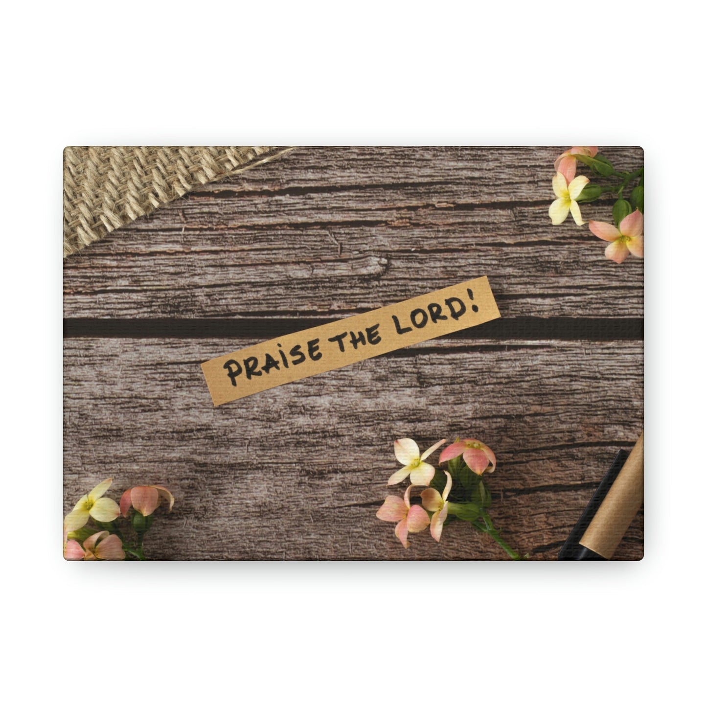 Praise The Lord Psalm 150:6 Wood Bible Verse Canvas Christian Wall Art Ready to Hang Unframed-Express Your Love Gifts