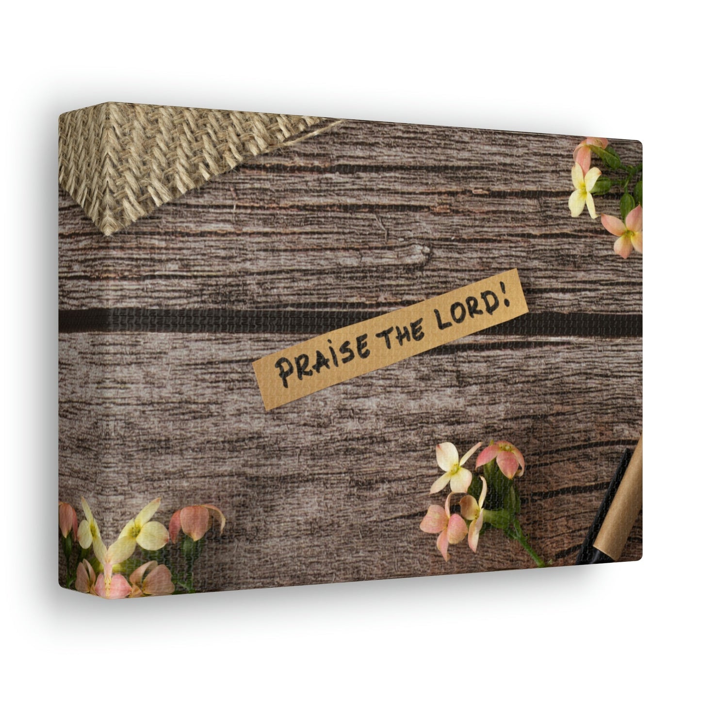 Praise The Lord Psalm 150:6 Wood Bible Verse Canvas Christian Wall Art Ready to Hang Unframed-Express Your Love Gifts