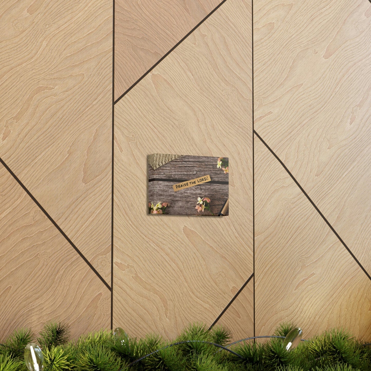 Praise The Lord Psalm 150:6 Wood Bible Verse Canvas Christian Wall Art Ready to Hang Unframed-Express Your Love Gifts