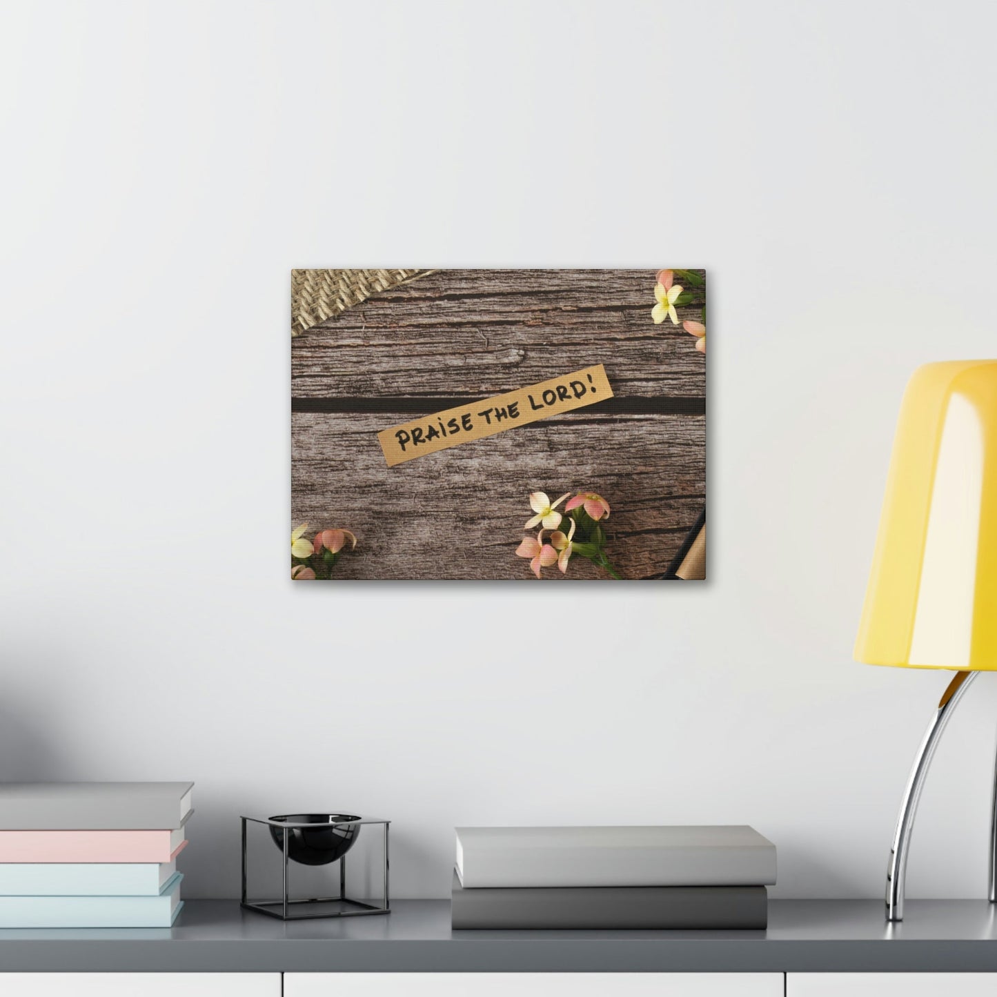 Praise The Lord Psalm 150:6 Wood Bible Verse Canvas Christian Wall Art Ready to Hang Unframed-Express Your Love Gifts