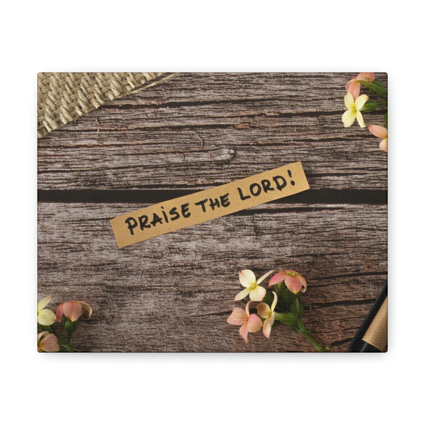 Praise The Lord Psalm 150:6 Wood Bible Verse Canvas Christian Wall Art Ready to Hang Unframed-Express Your Love Gifts