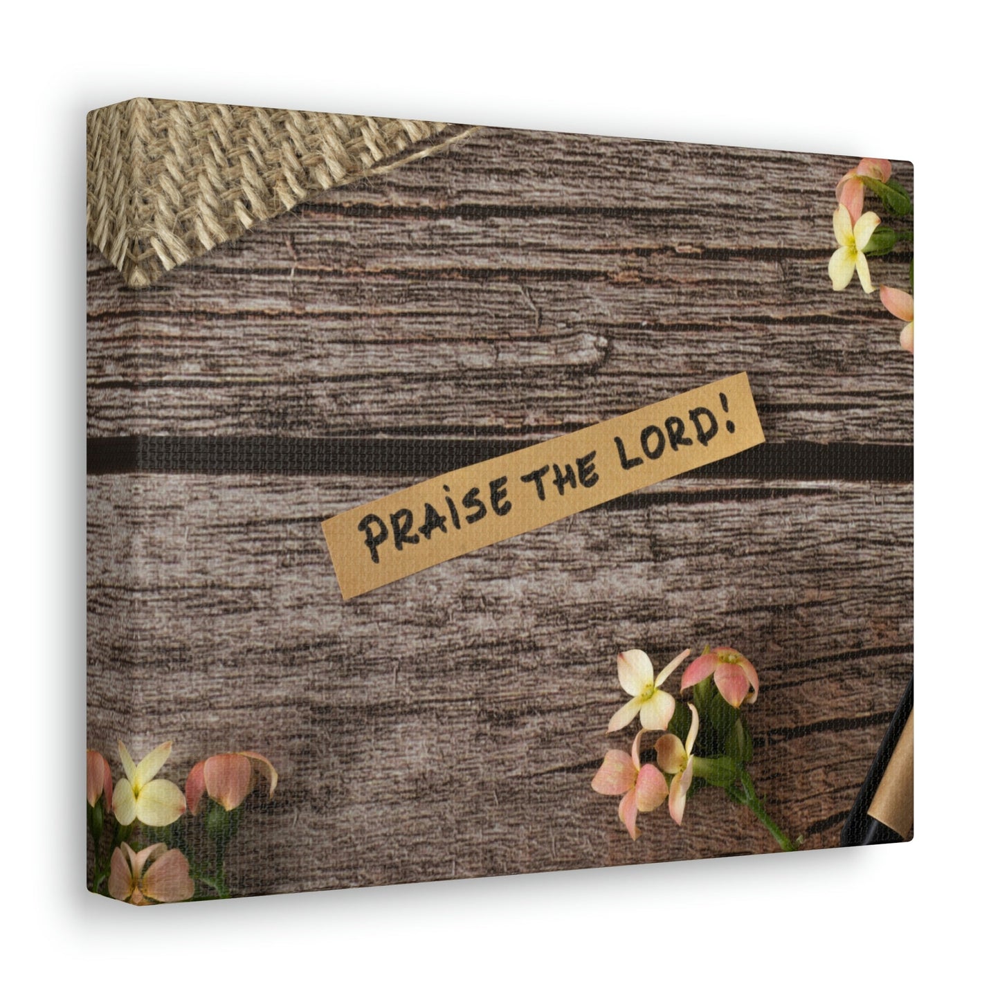 Praise The Lord Psalm 150:6 Wood Bible Verse Canvas Christian Wall Art Ready to Hang Unframed-Express Your Love Gifts