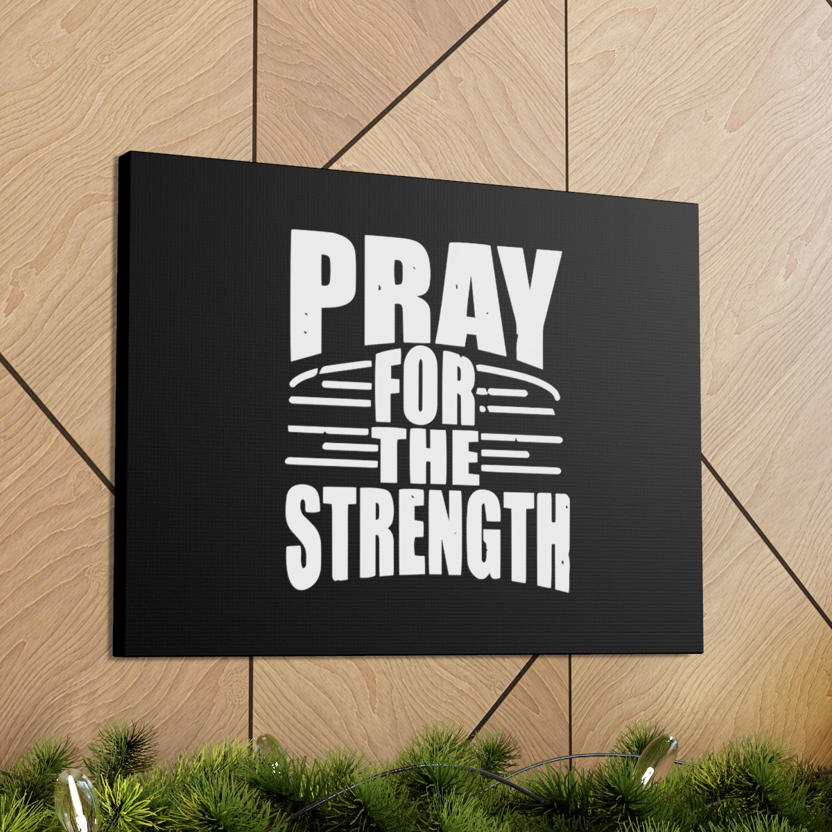 Pray For The Strength Isaiah 41:10 Black Christian Wall Art Bible Verse Print Ready to Hang Unframed-Express Your Love Gifts