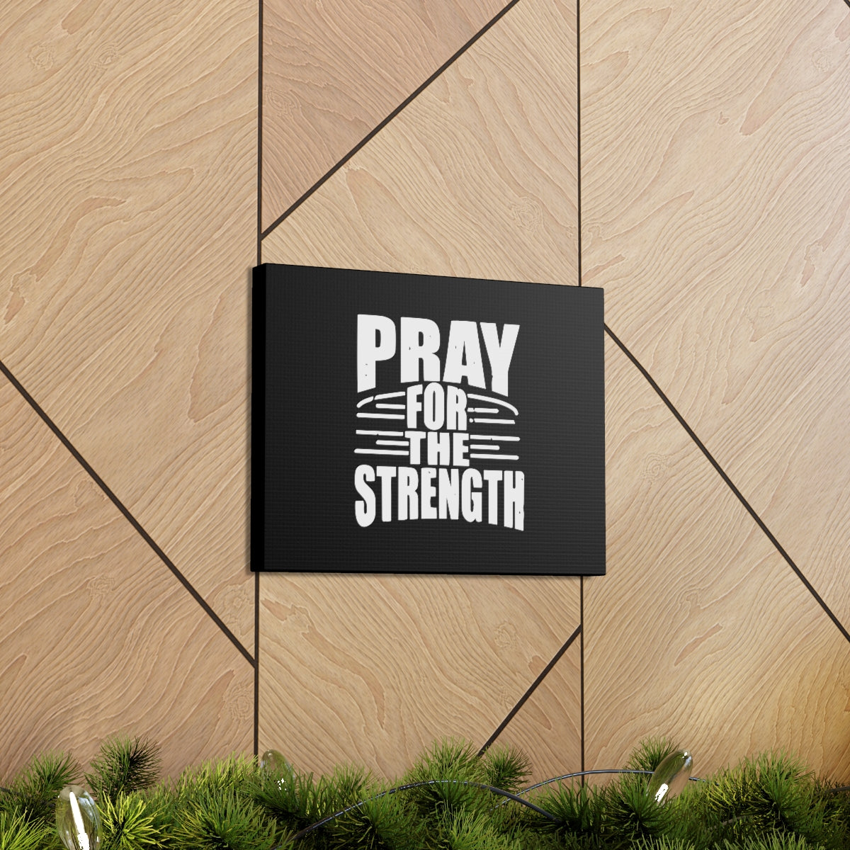 Pray For The Strength Isaiah 41:10 Black Christian Wall Art Bible Verse Print Ready to Hang Unframed-Express Your Love Gifts