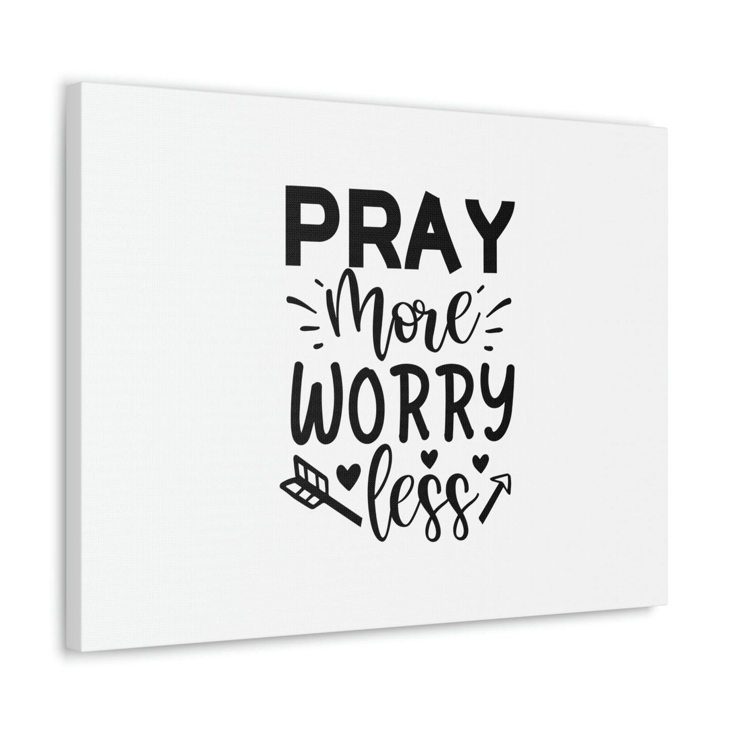 Pray More Worry Less Ephesians 6:18 Arrow Christian Wall Art Bible Verse Print Ready to Hang Unframed-Express Your Love Gifts