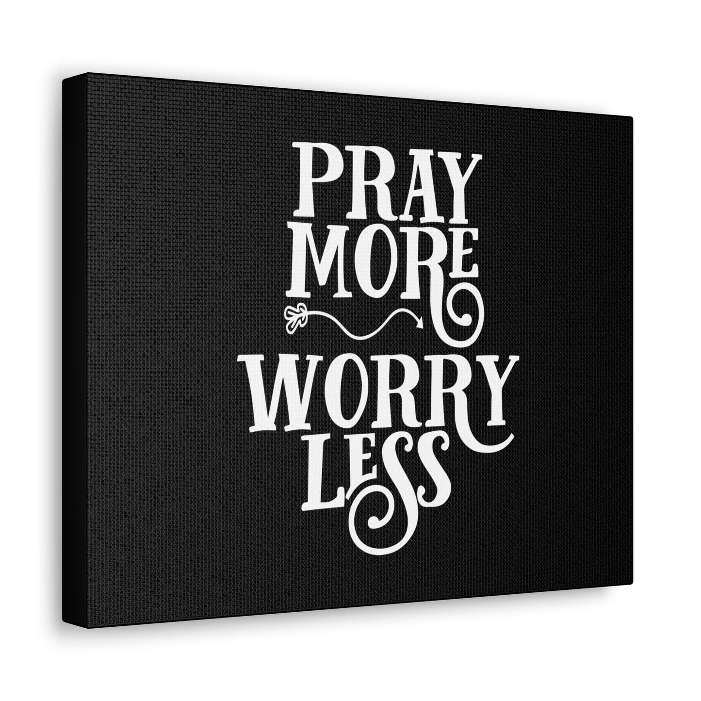 Pray More, Worry Less Philippians 4:6 Curvy Arrow Christian Wall Art Bible Verse Print Ready to Hang Unframed-Express Your Love Gifts