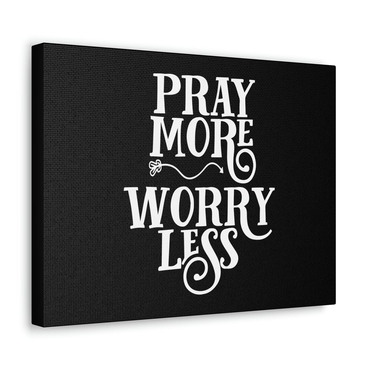 Pray More, Worry Less Philippians 4:6 Curvy Arrow Christian Wall Art Bible Verse Print Ready to Hang Unframed-Express Your Love Gifts