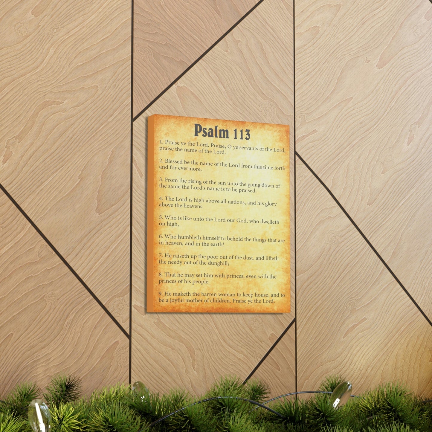 Scripture Walls Psalm 113 Chapter Gold Bible Canvas Christian Wall Art Ready to Hang Unframed-Express Your Love Gifts