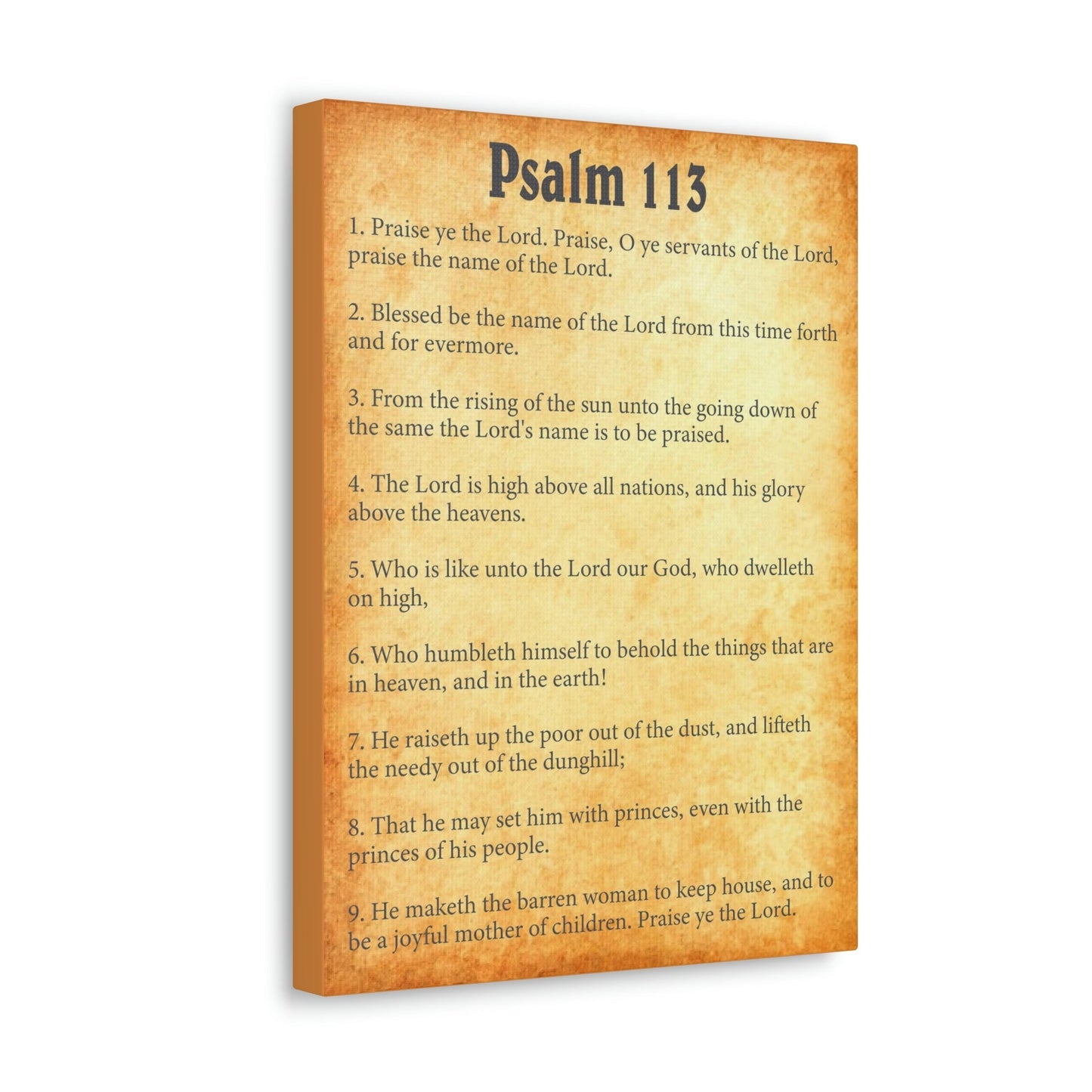 Scripture Walls Psalm 113 Chapter Gold Bible Canvas Christian Wall Art Ready to Hang Unframed-Express Your Love Gifts