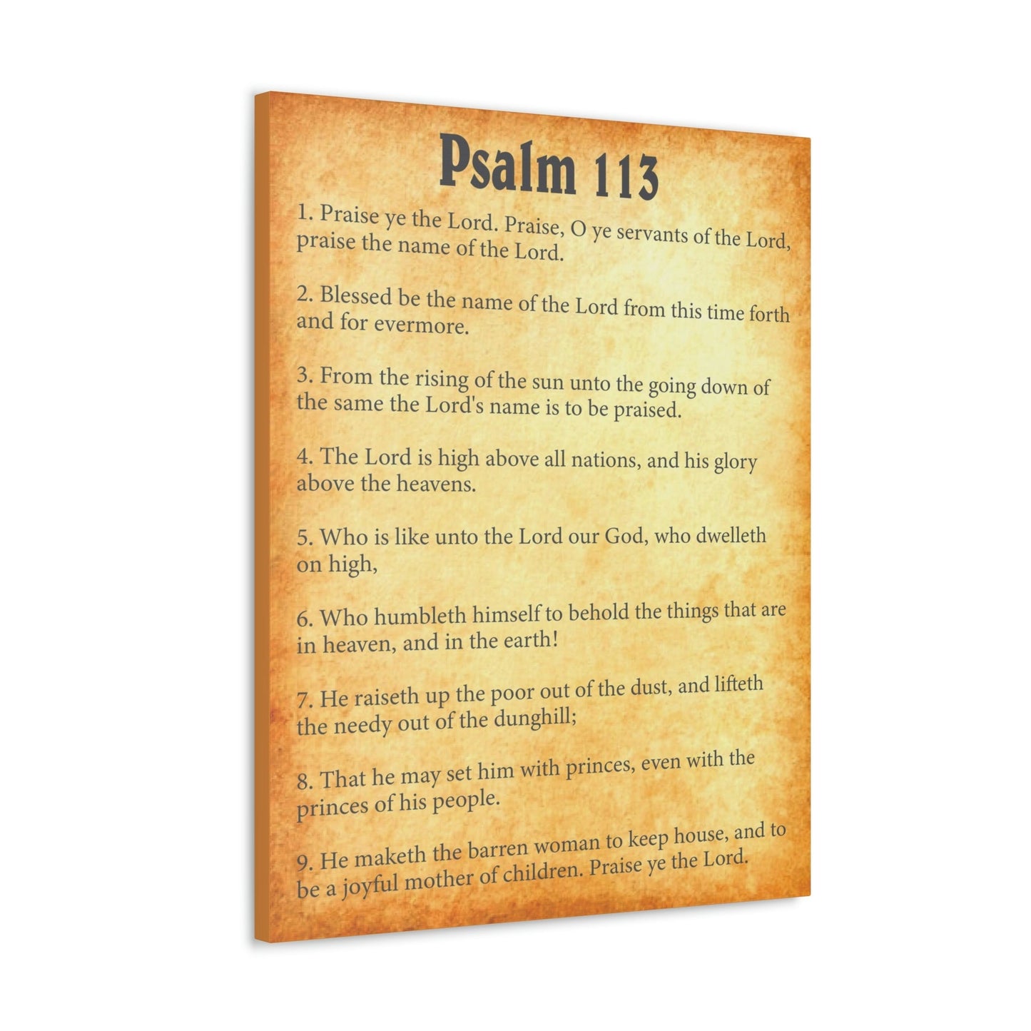Scripture Walls Psalm 113 Chapter Gold Bible Canvas Christian Wall Art Ready to Hang Unframed-Express Your Love Gifts