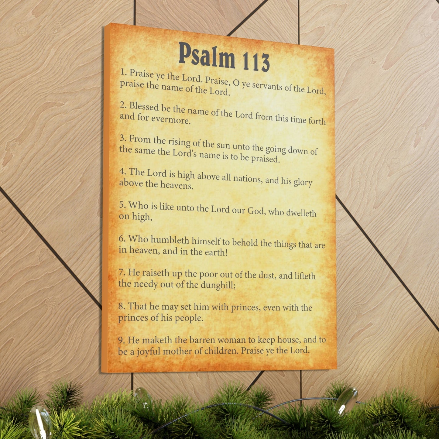 Scripture Walls Psalm 113 Chapter Gold Bible Canvas Christian Wall Art Ready to Hang Unframed-Express Your Love Gifts