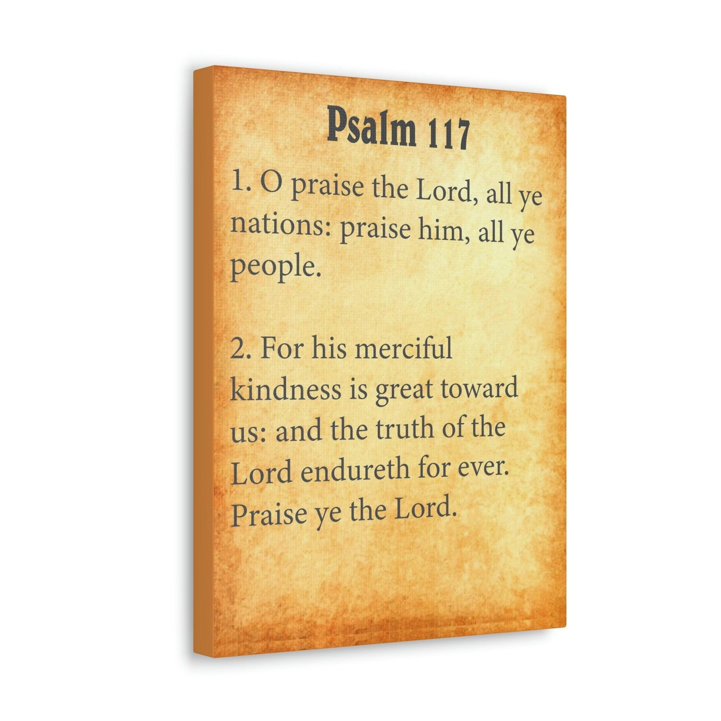 Scripture Walls Psalm 117 Chapter Gold Bible Canvas Christian Wall Art Ready to Hang Unframed-Express Your Love Gifts