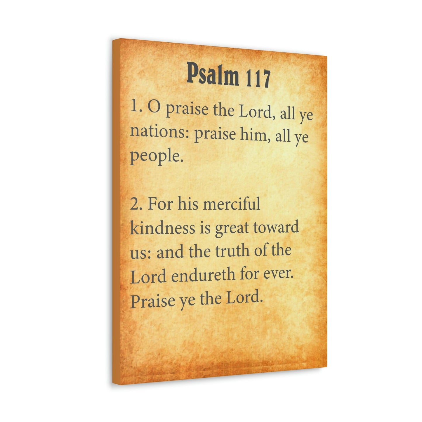 Scripture Walls Psalm 117 Chapter Gold Bible Canvas Christian Wall Art Ready to Hang Unframed-Express Your Love Gifts