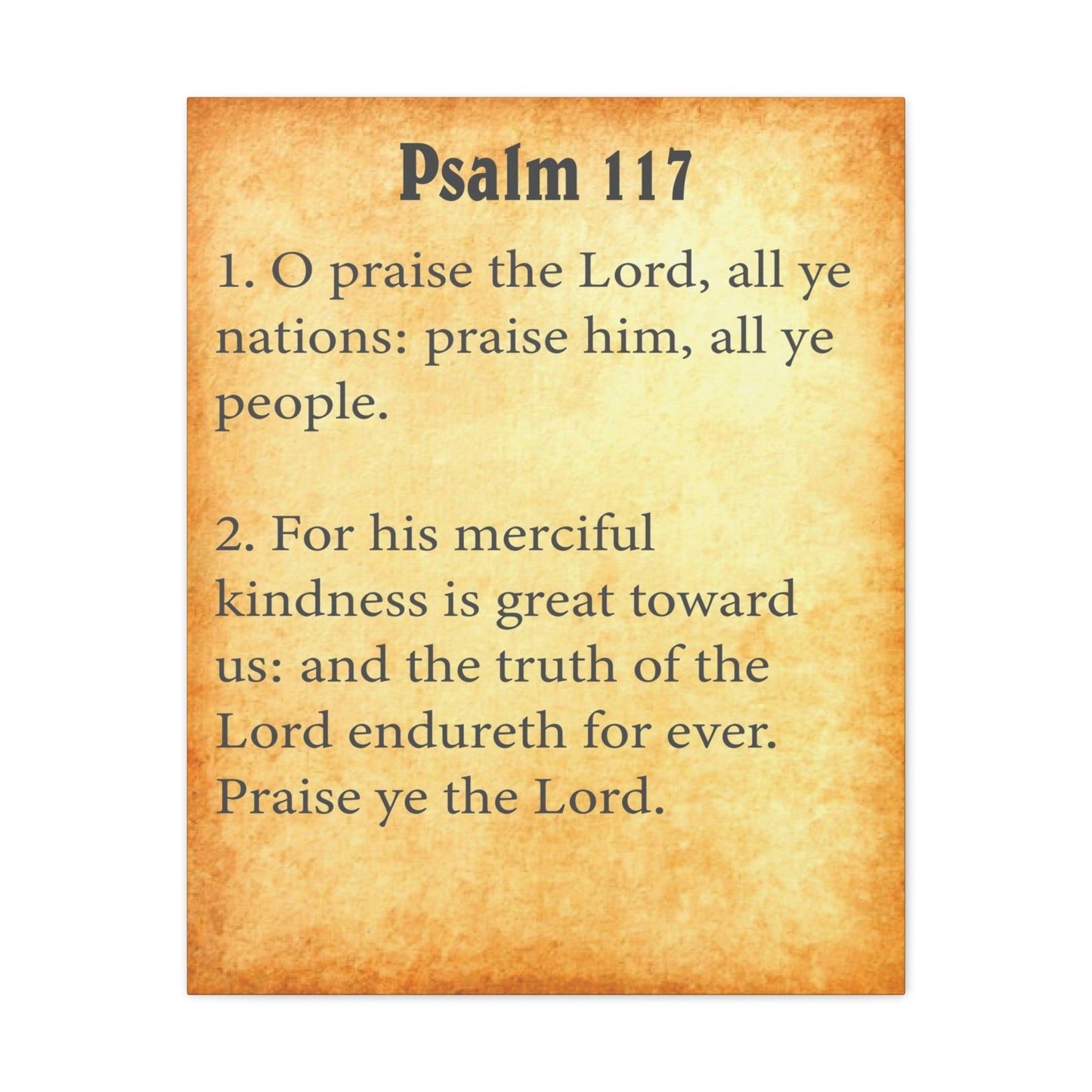 Scripture Walls Psalm 117 Chapter Gold Bible Canvas Christian Wall Art Ready to Hang Unframed-Express Your Love Gifts