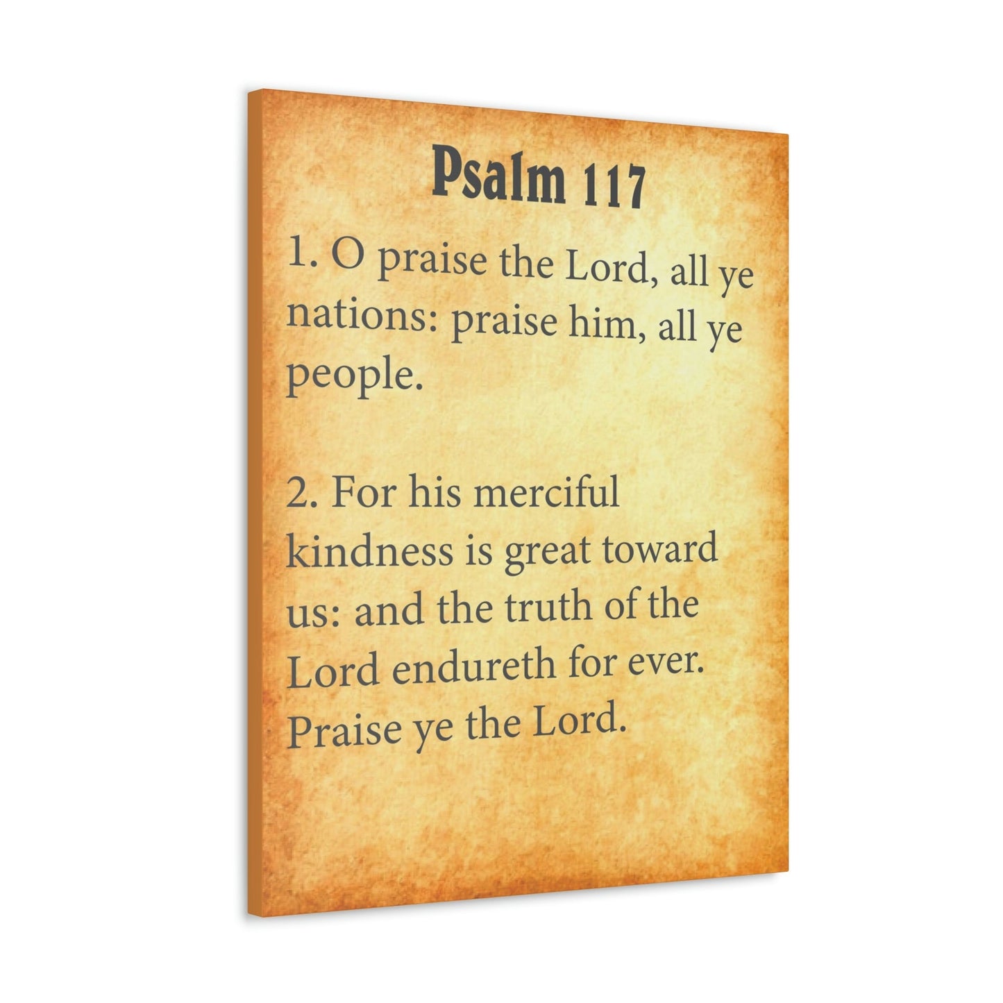 Scripture Walls Psalm 117 Chapter Gold Bible Canvas Christian Wall Art Ready to Hang Unframed-Express Your Love Gifts